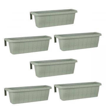 Rondine Big - Set di 6 balconiere con agganci regolabili e riserva d'acqua 60 cm Bama 