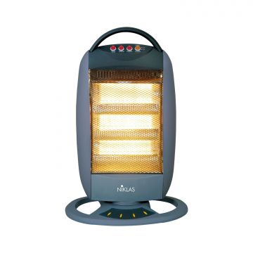 Niklas Classic - Stufa elettrica alogena oscillante 1200 W Niklas Grigio 50%