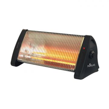 Niklas - Stufa elettrica al quarzo 1200 W Niklas Nero